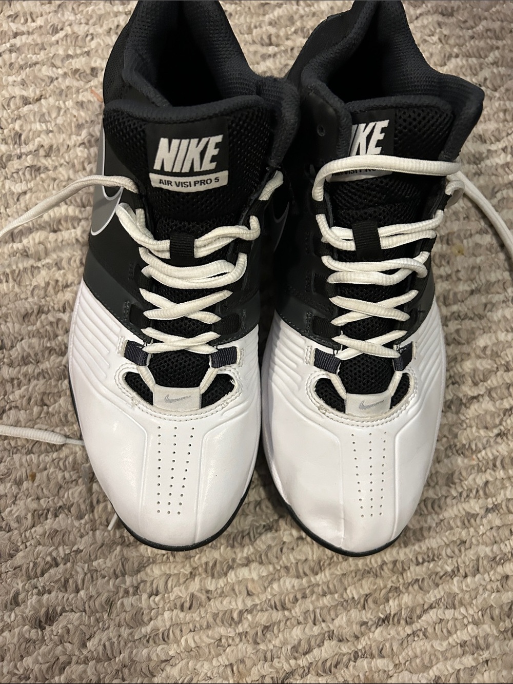 Nike Black & White High-Top Basketball Sneakers